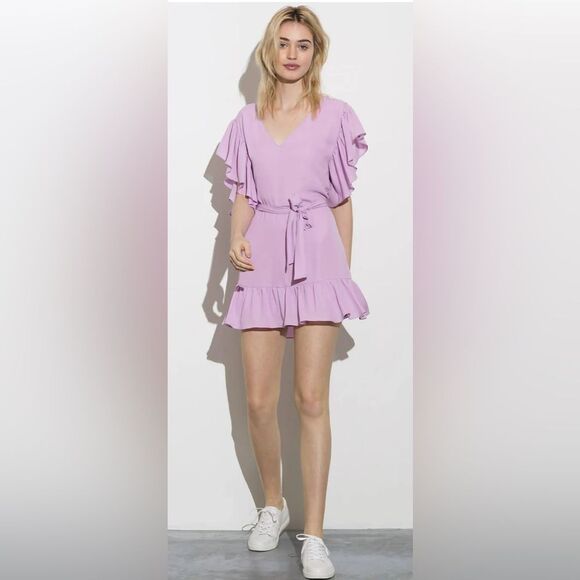 NWOT Amanda Uprichard Lilac Fairview Romper size M D2 - Picture 1 of 10